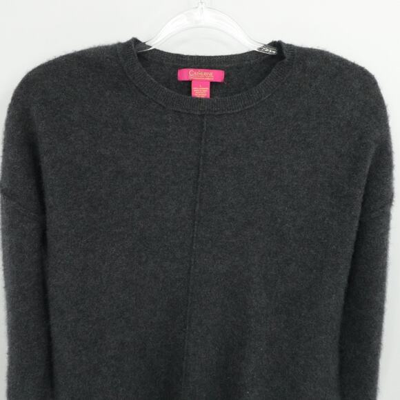 Catherine Malandrino Sweater Womens Large Cashmere Pullover Soft Cozy Crew Neck - Picture 7 of 12